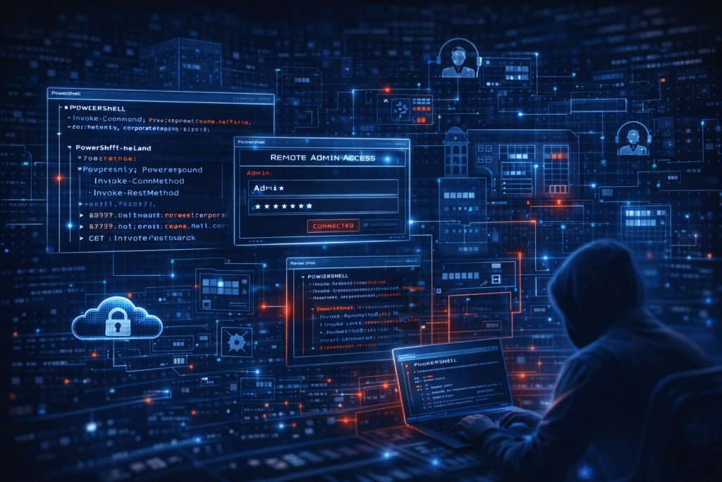 Living-off-the-land attack techniques using trusted tools